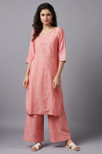 Peach Straight Palazzo