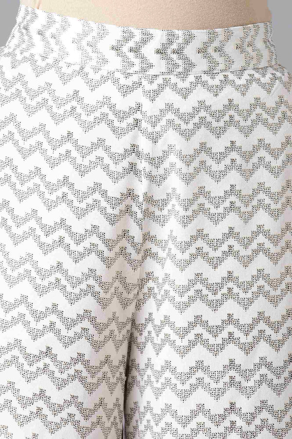 White Straight Palazzo