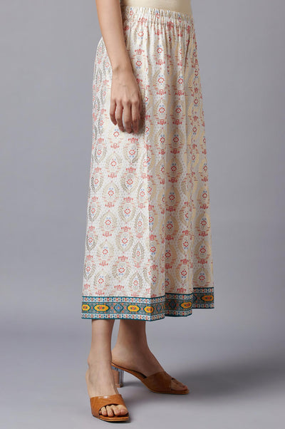 White Solid Culottes