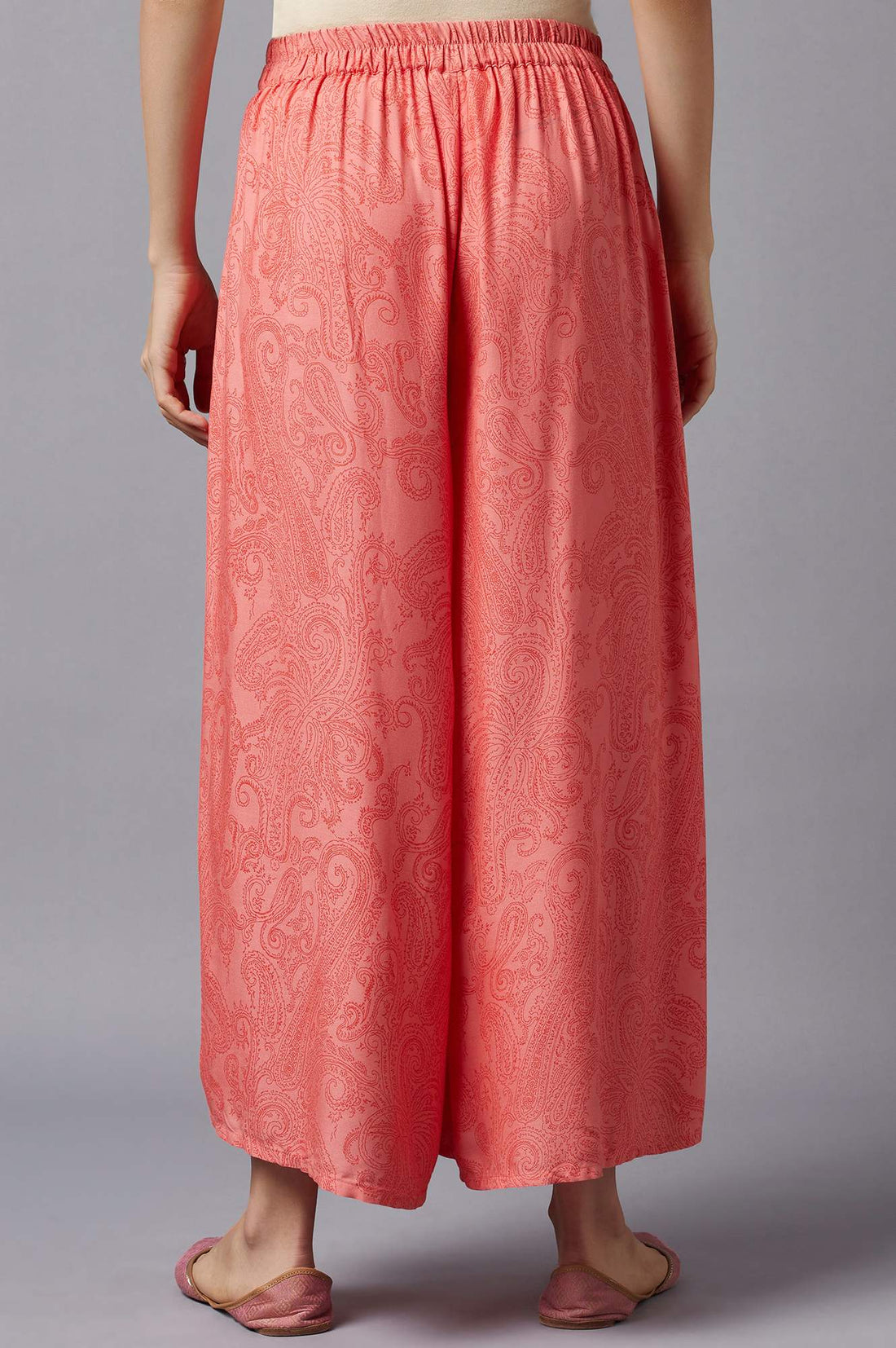 Peach Solid Culottes
