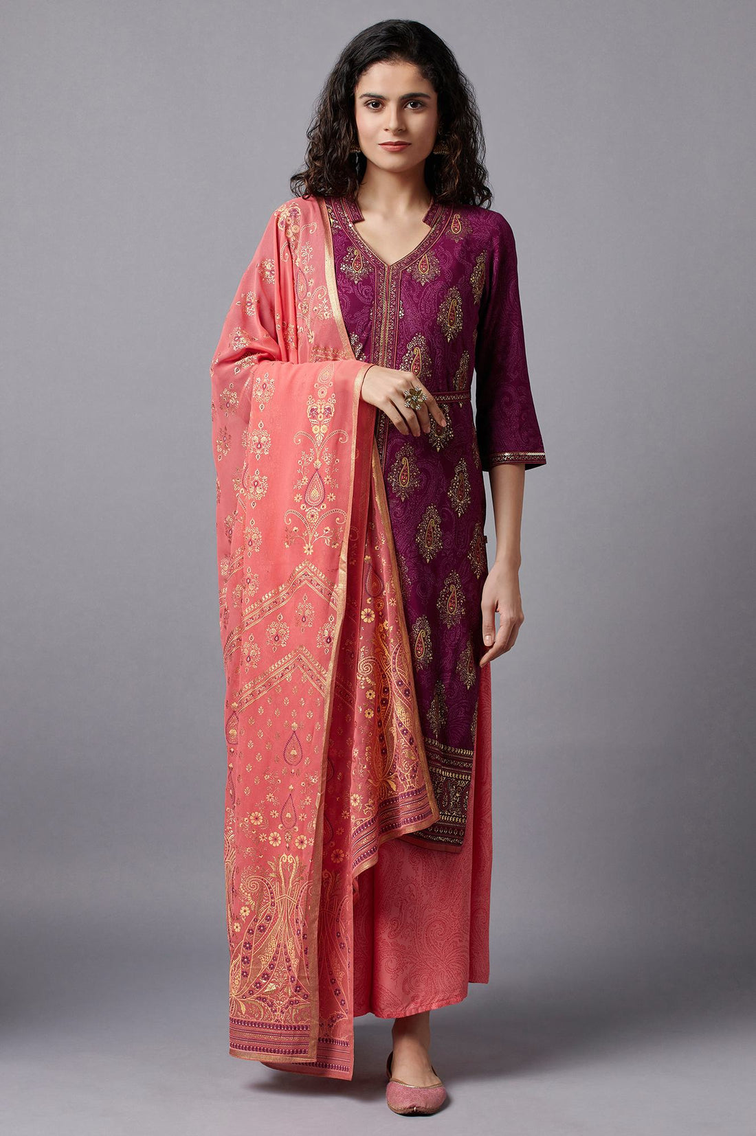 Peach Solid Culottes