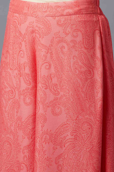 Peach Solid Culottes