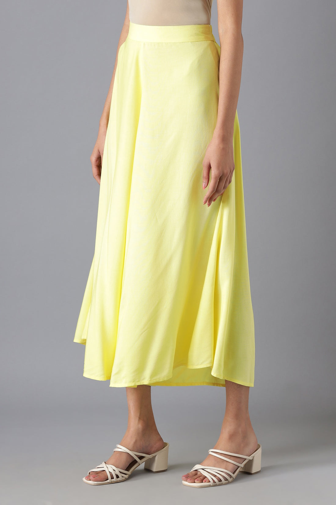 Yellow Floral Printed Straight Kurta and Culotte Set