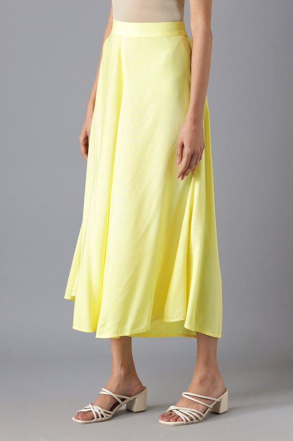 Yellow Floral Printed Straight Kurta and Culotte Set