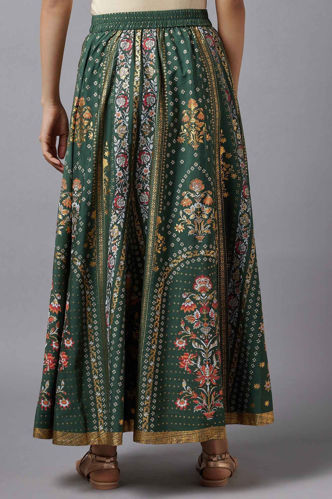 Buy Green Floral Printed Skirt Online for Woman Shop for Aurelia