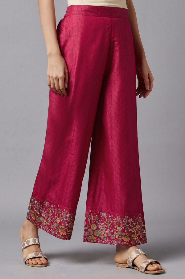 Red Straight Palazzo