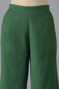 Dark Green Solid Culottes
