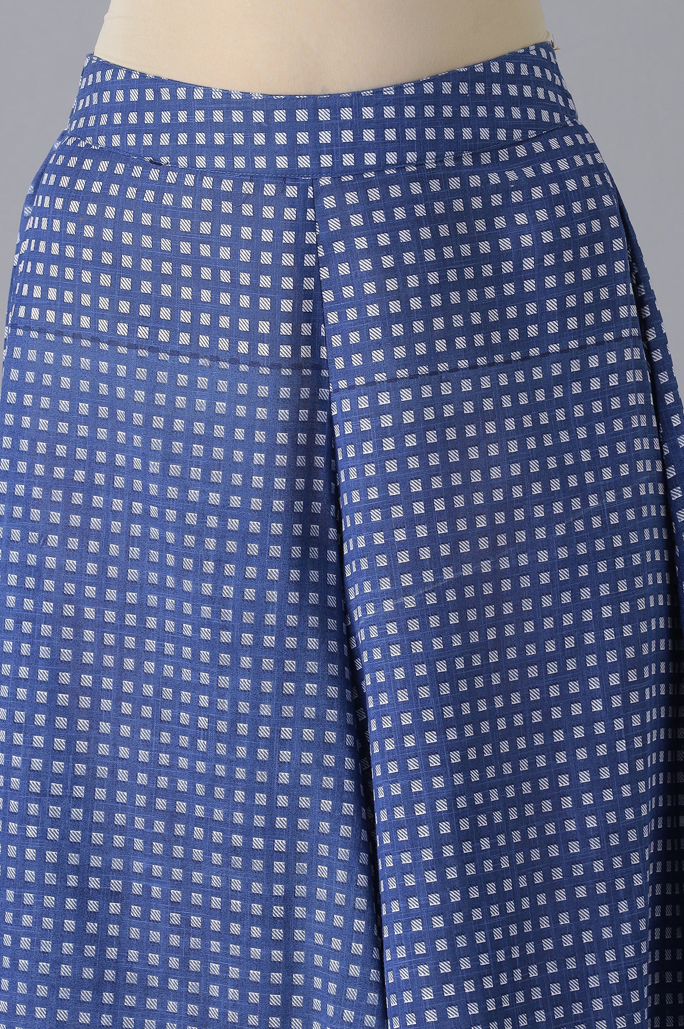 Blue Solid Culottes