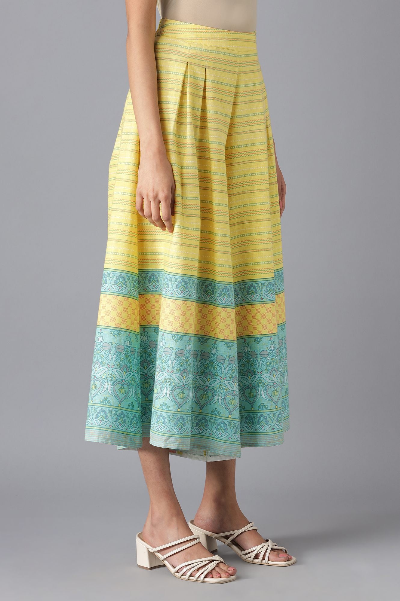 Yellow Solid Culottes