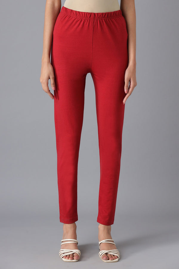 Maroon Skinny Tights