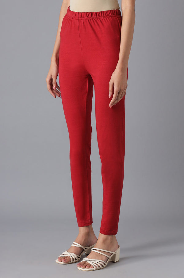 Maroon Skinny Tights