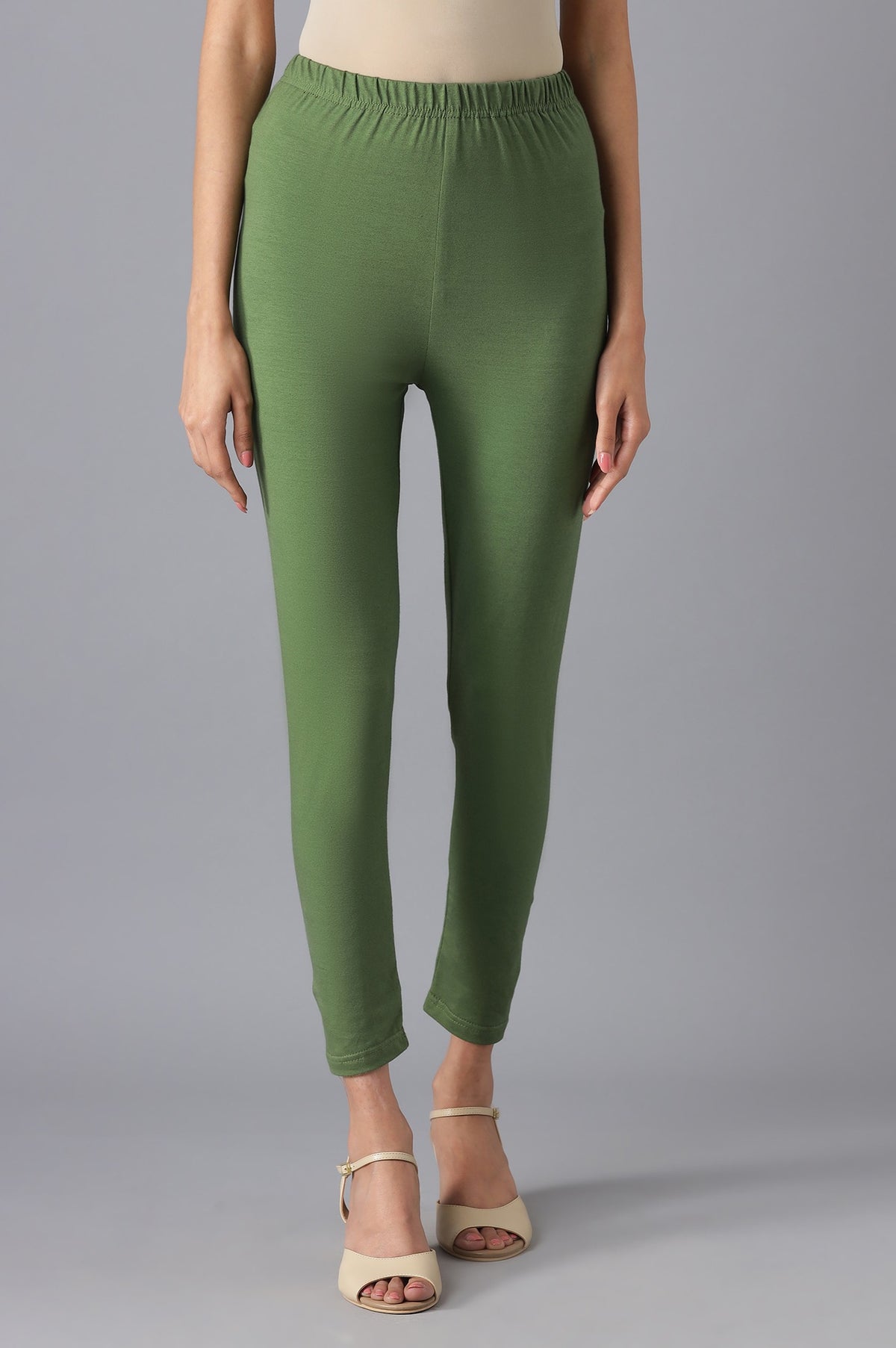 Green Skinny Tights - XS