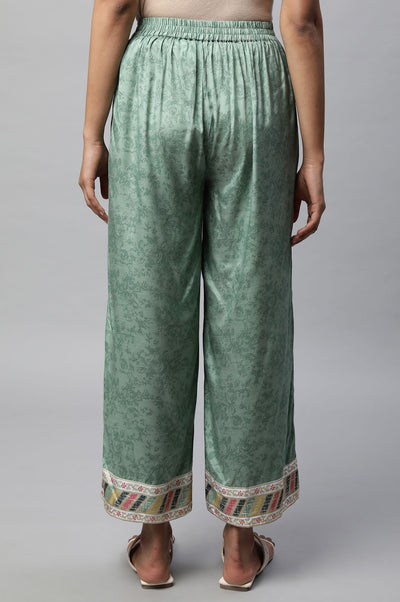 Green Straight Palazzo
