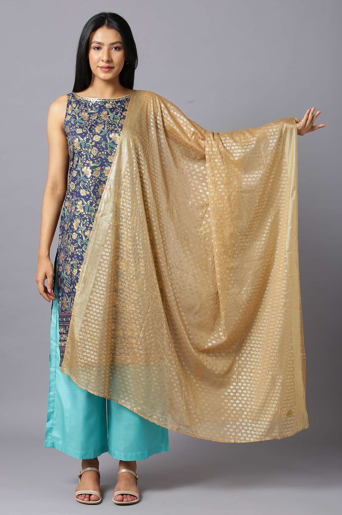 Multi Printed Chiffon kurta