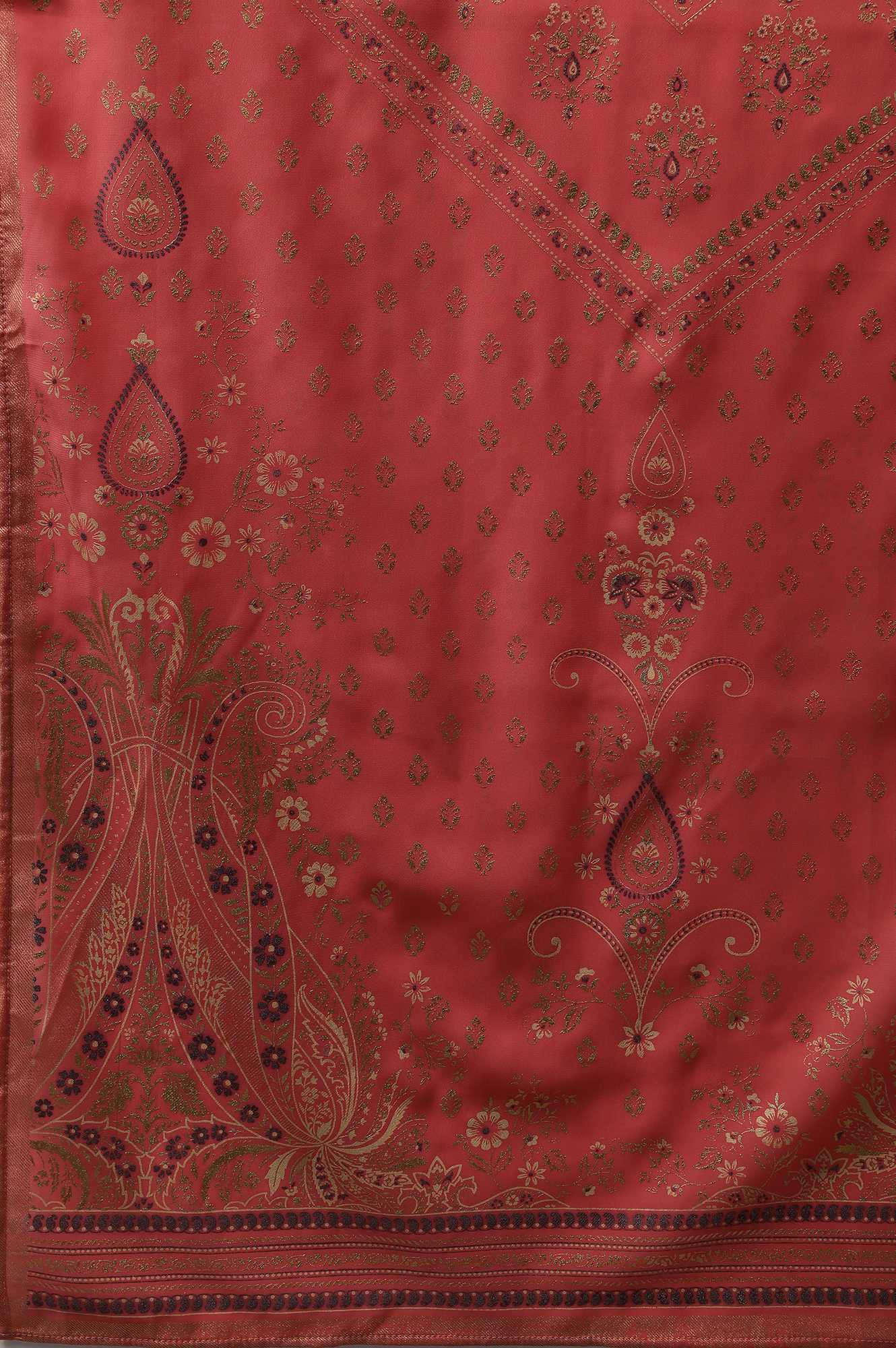 Peach Printed Dupatta