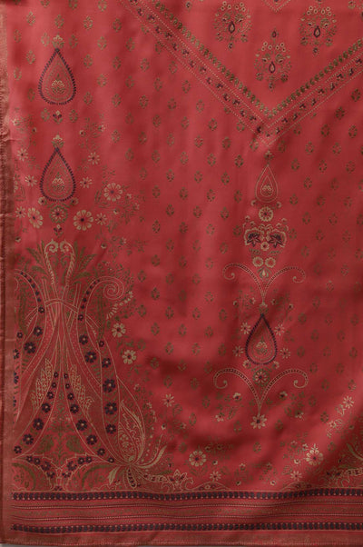 Peach Printed Dupatta
