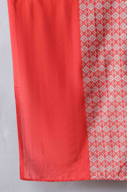 Red Cotton Printed Dupatta