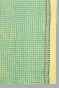 Lime Yellow Cotton Printed Dupatta