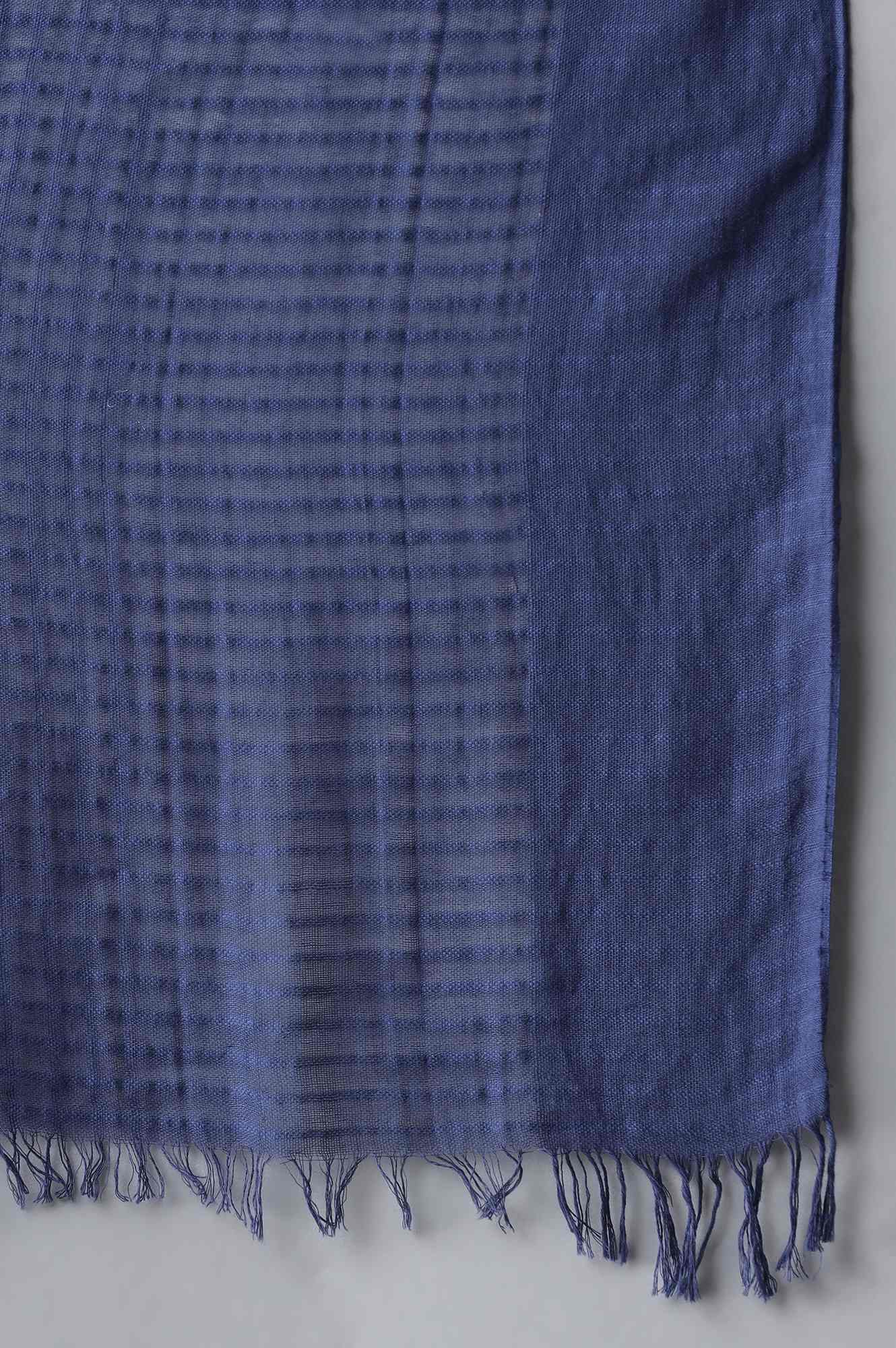 Blue Cotton South Dupatta