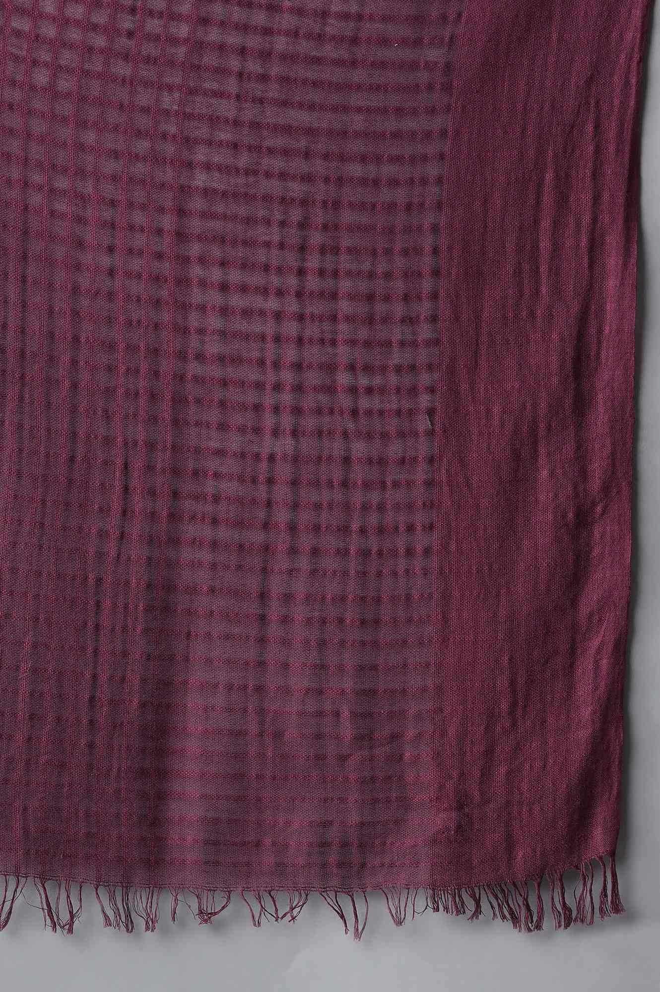 Purple Cotton South Dupatta