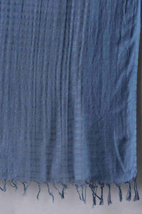 Blue Cotton South Dupatta