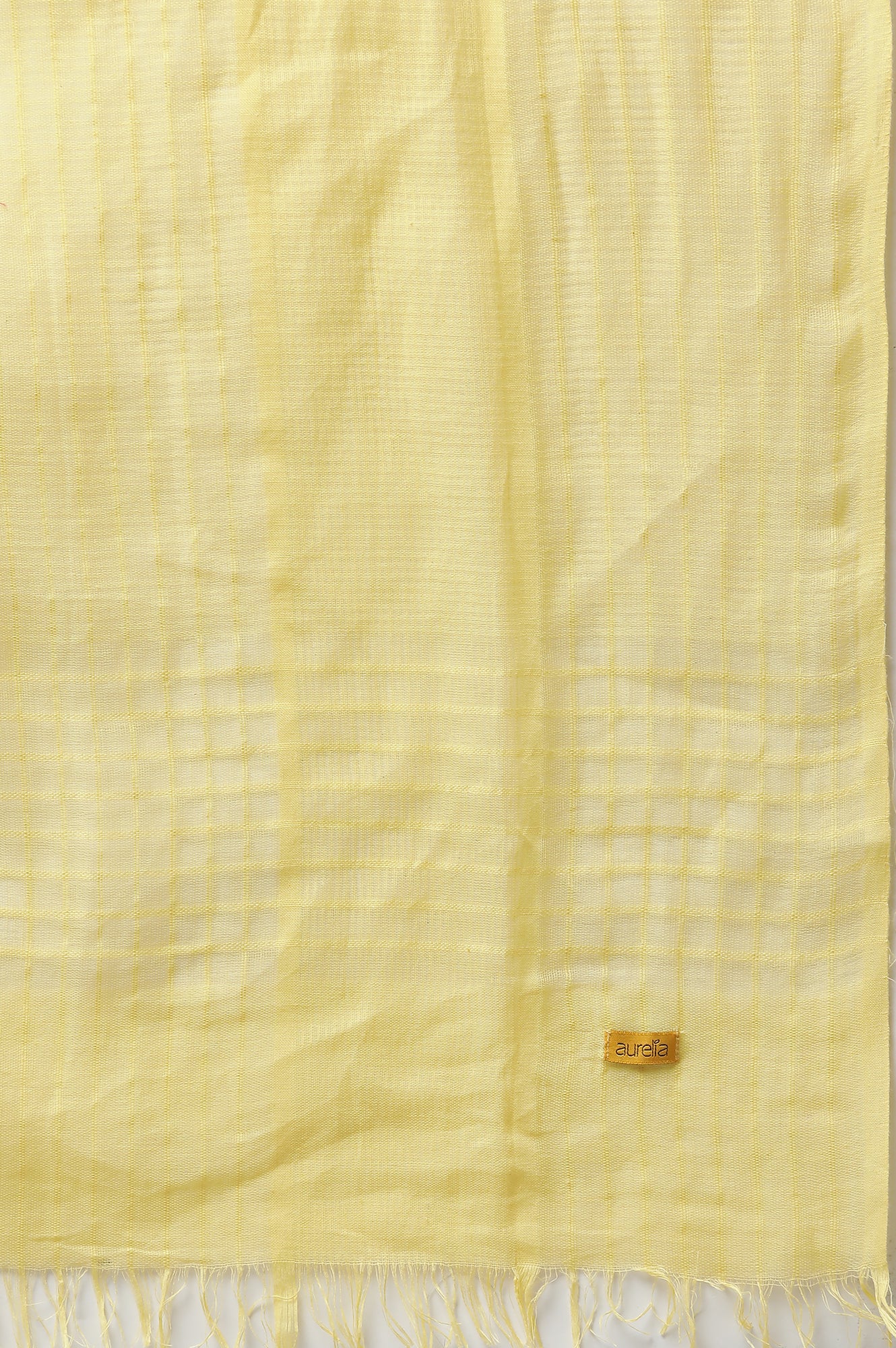 Yellow Cotton South Dupatta