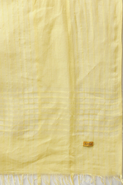 Yellow Cotton South Dupatta