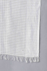 White Yarn-Dyed Dupatta
