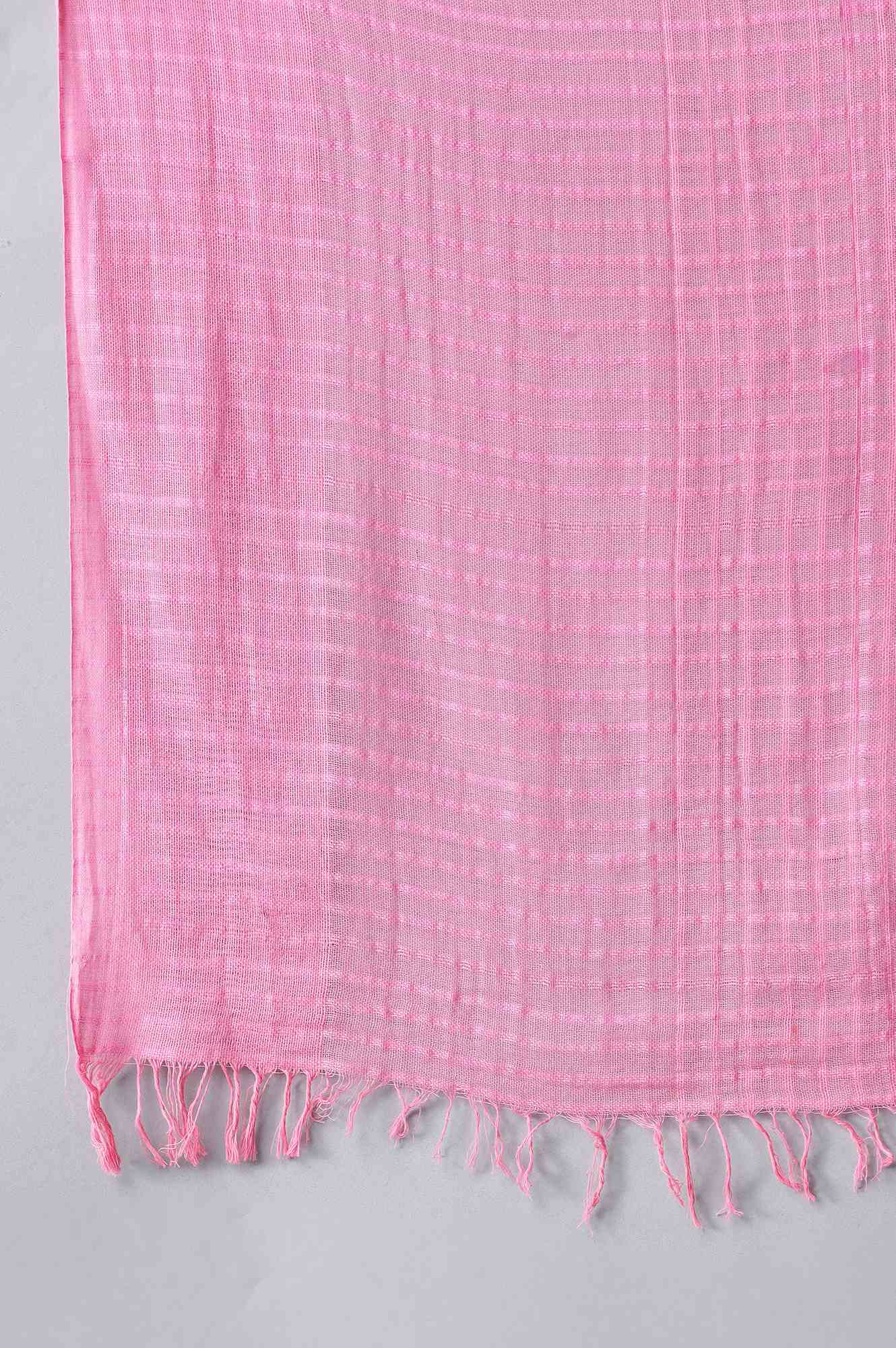 Pink Cotton South Dupatta