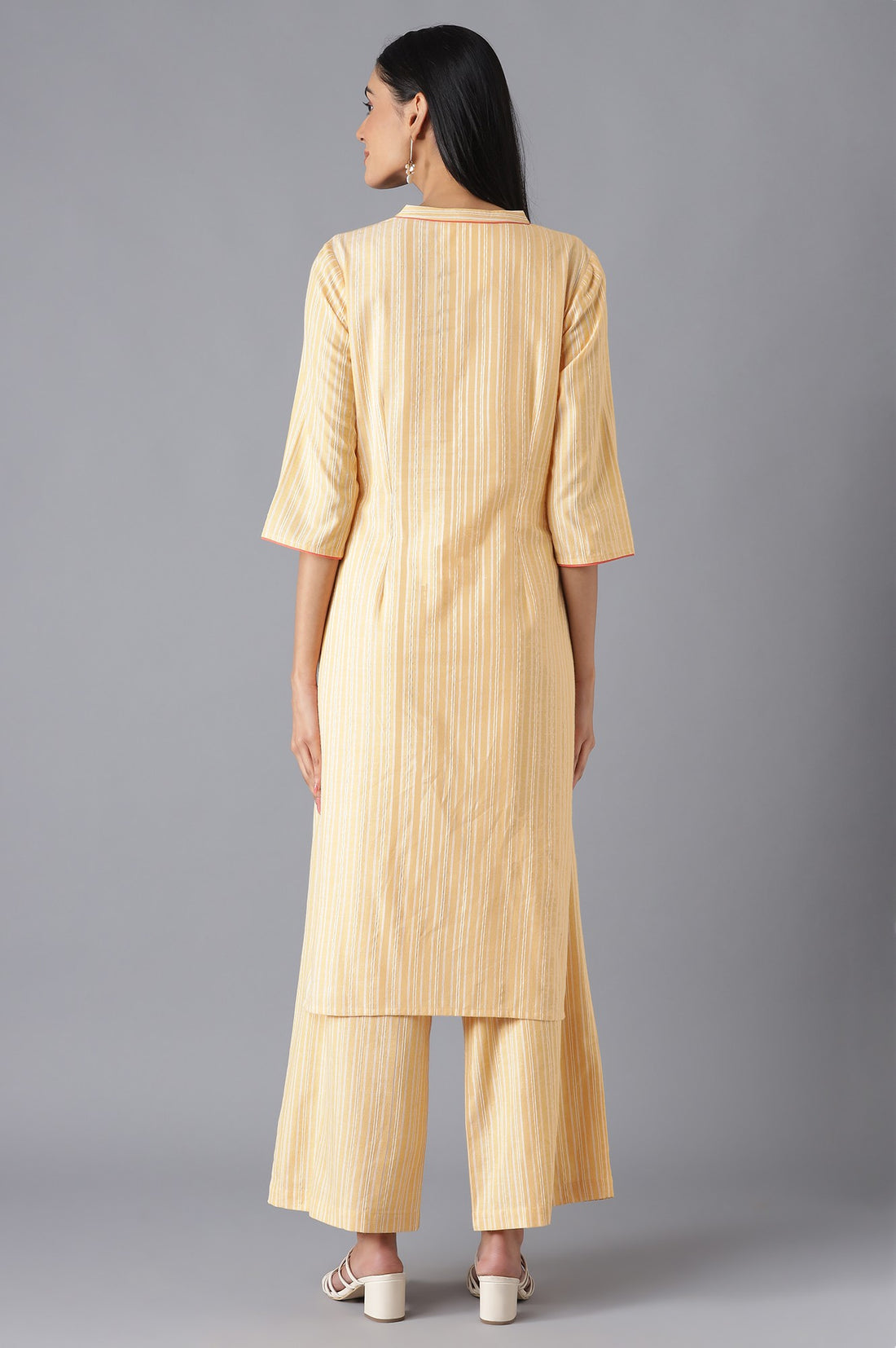 Orange Ethnic Festive kurta and Palazzo Set