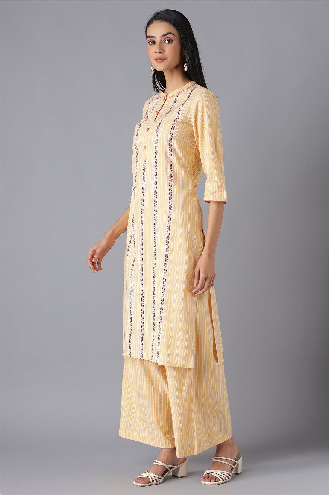 Orange Ethnic Festive kurta and Palazzo Set