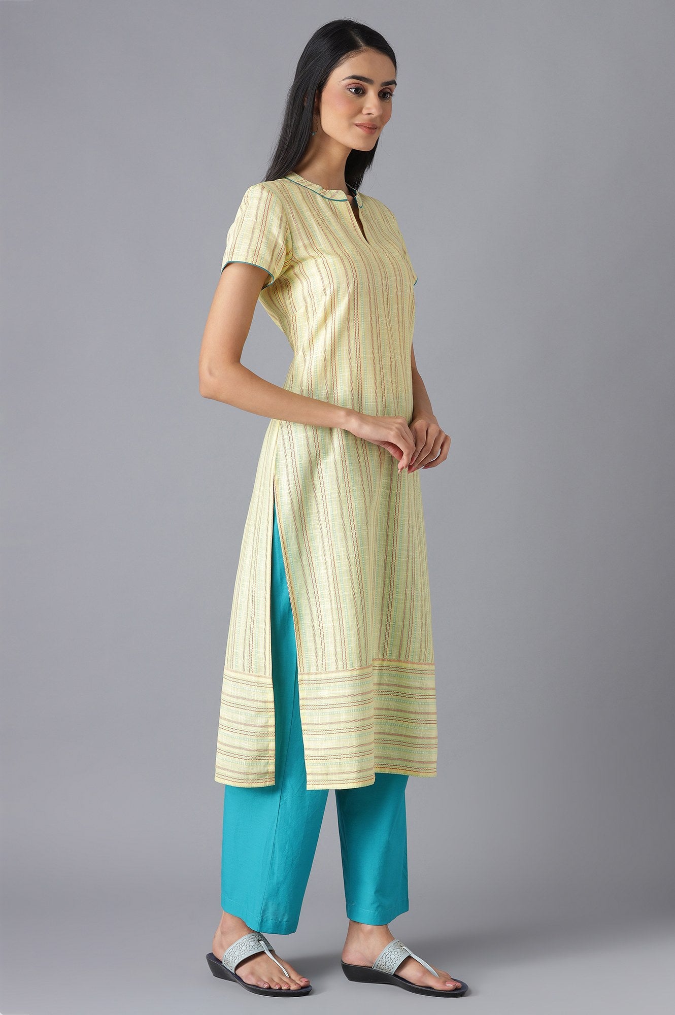 Yellow Ethnic Festive kurta and Palazzo Set