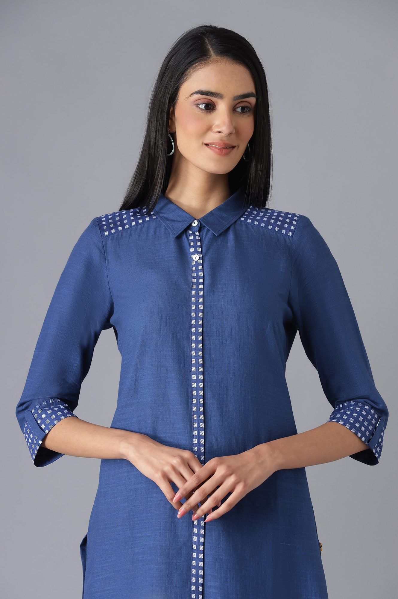 Blue Ethnic Festive kurta and Palazzo Set