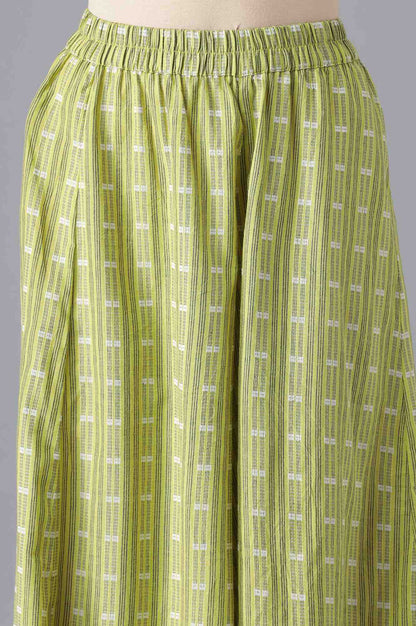 Green Ethnic kurta with Culottes