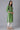 Green Cotton kurta and White Trousers Set