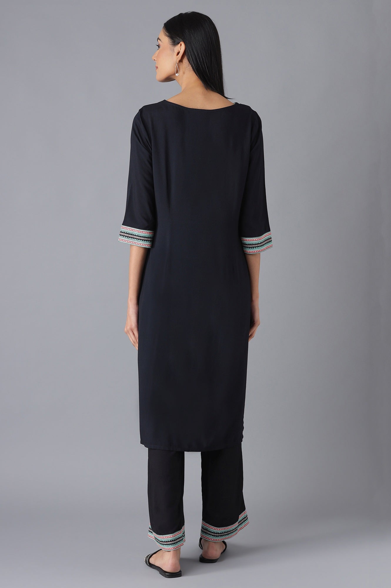 Black Ethnic Festive kurta and Palazzo Set