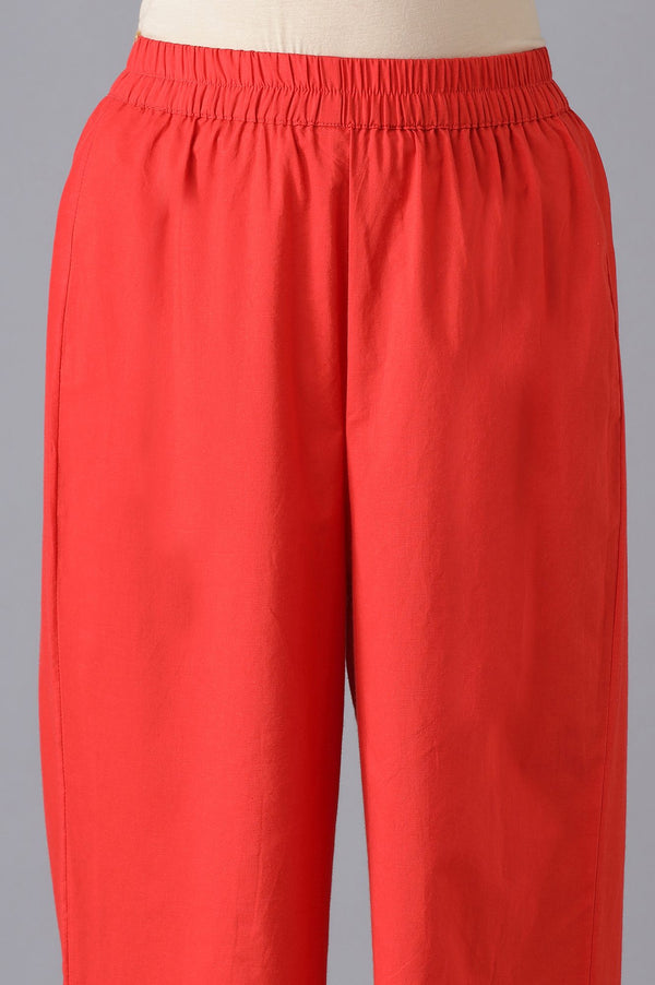 Yellow Ethnic kurta with Orange Culottes