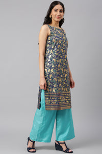 Blue Ethnic Festive kurta And Palazzo Set