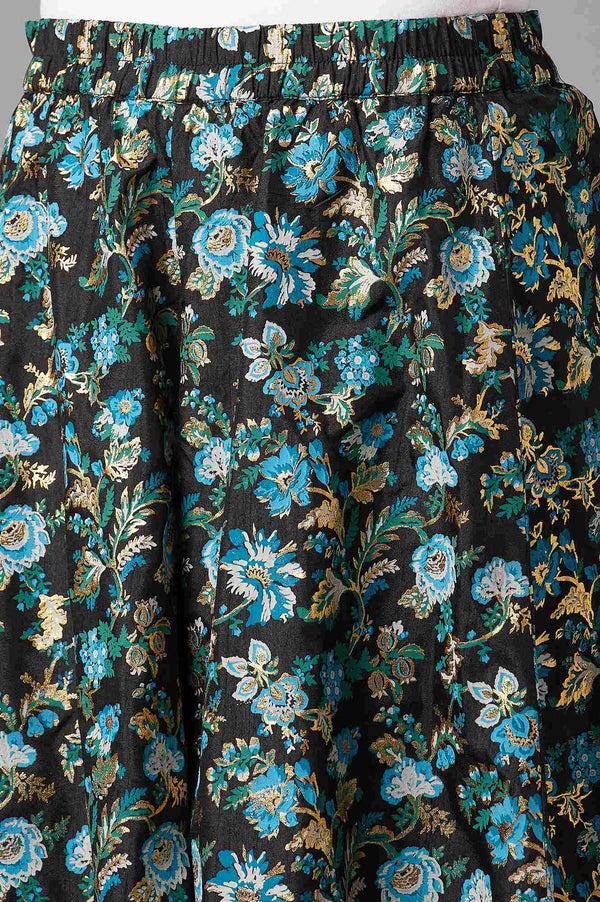 Black Ethnic kurta with Culottes