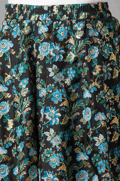 Black Ethnic kurta with Culottes