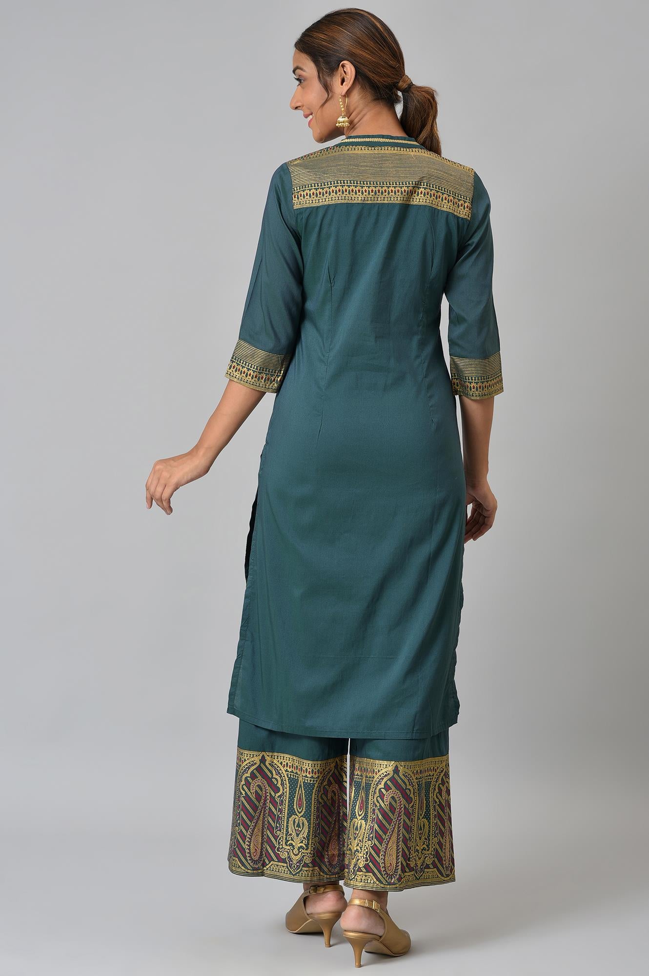 Green kurta and Palazzo Set