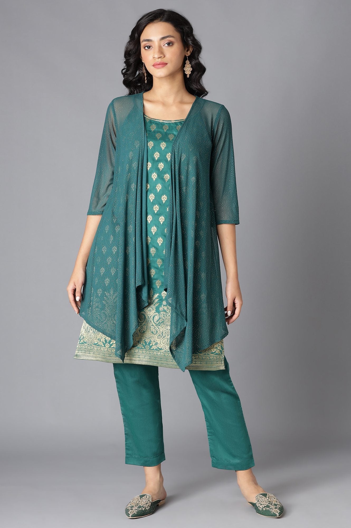 Green kurta and Palazzo Set