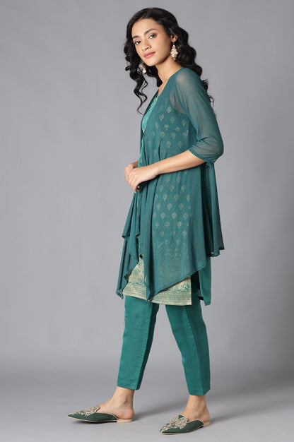 Green kurta and Palazzo Set