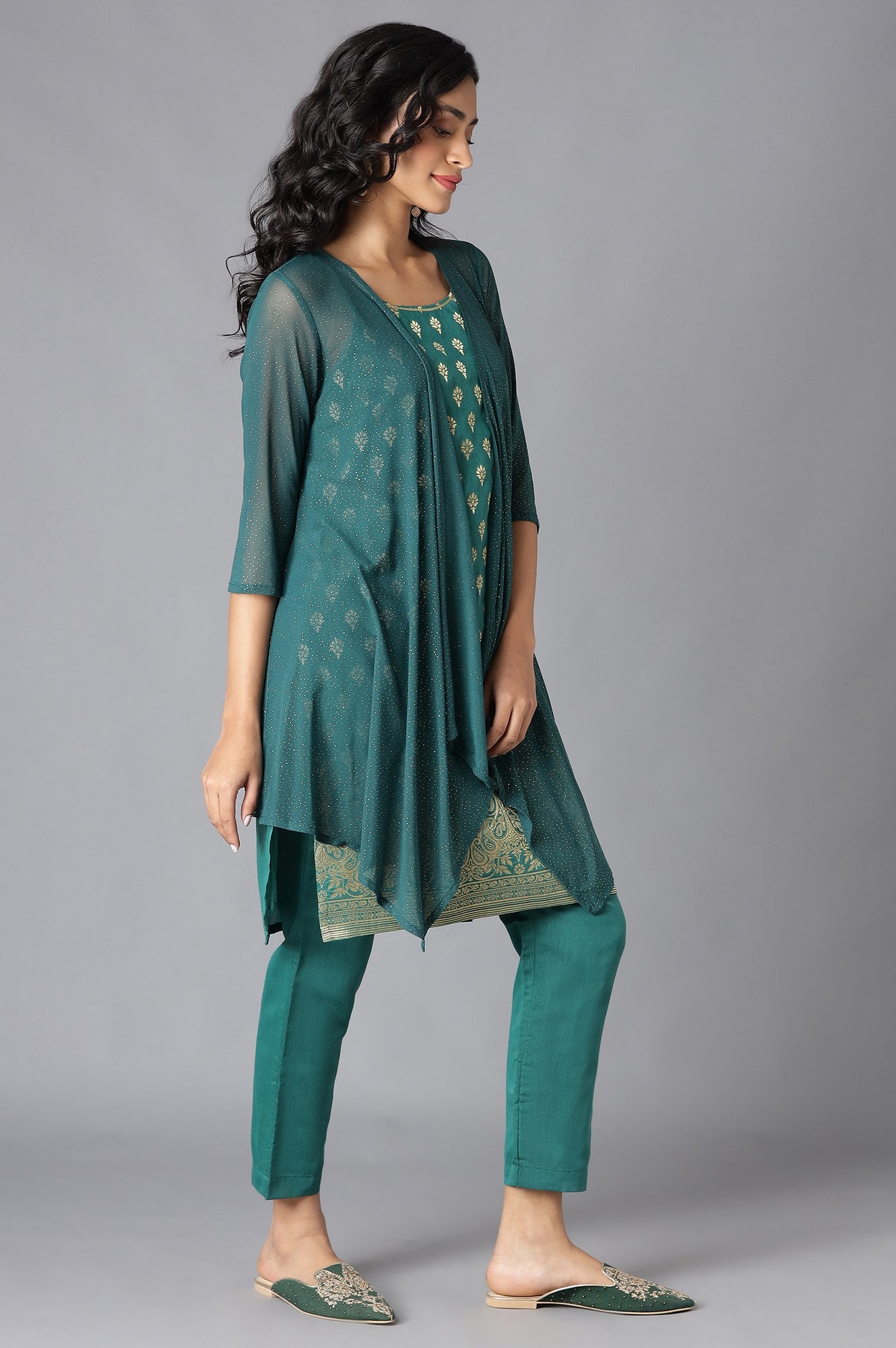 Green kurta and Palazzo Set