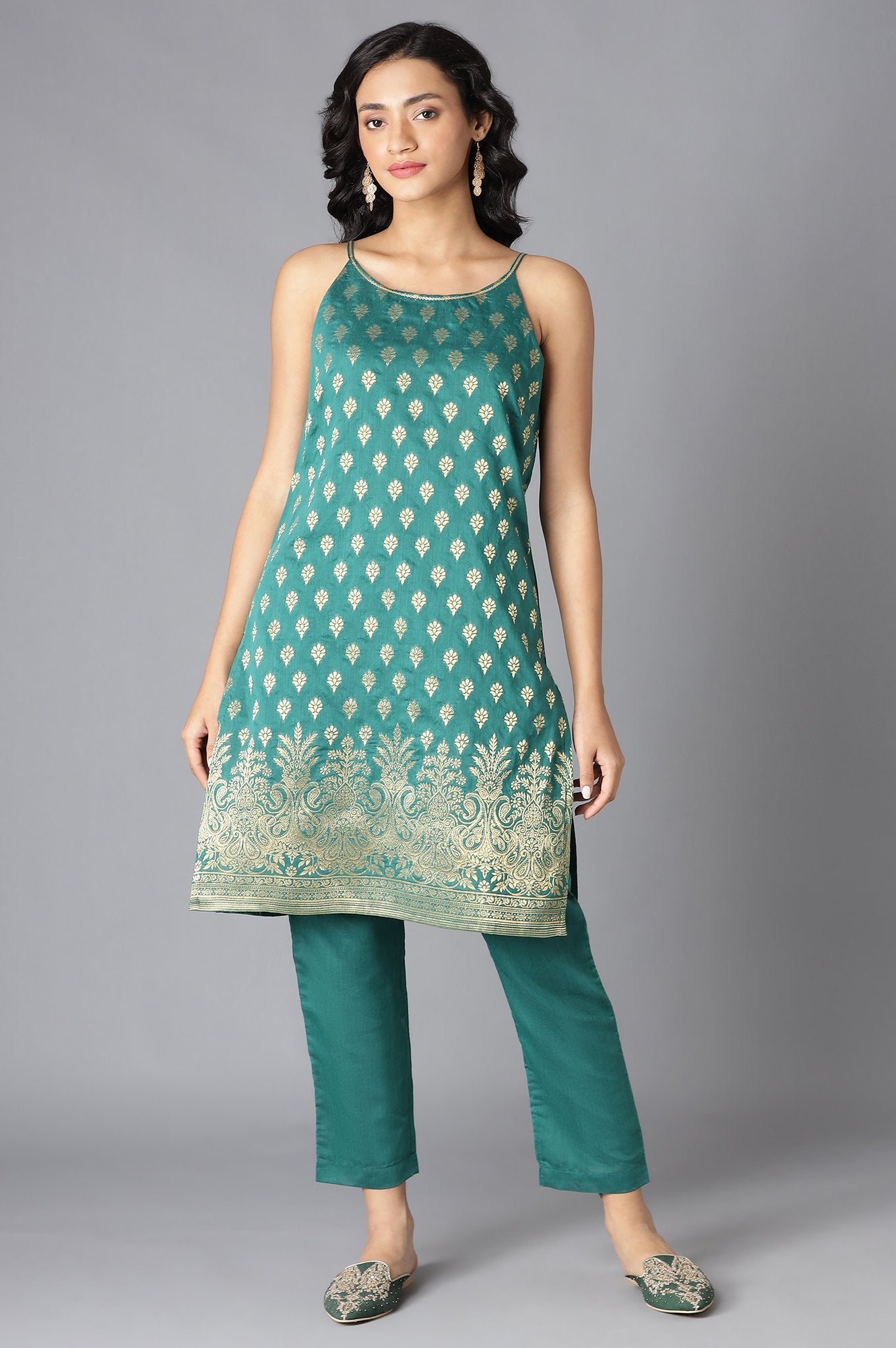 Green kurta and Palazzo Set