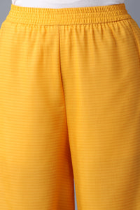 Red Gillet, Yellow kurta and Palazzo Set