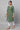 Green Stripe Print Cotton kurta &amp; Trousers Set
