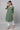 Green Stripe Print Cotton kurta &amp; Trousers Set