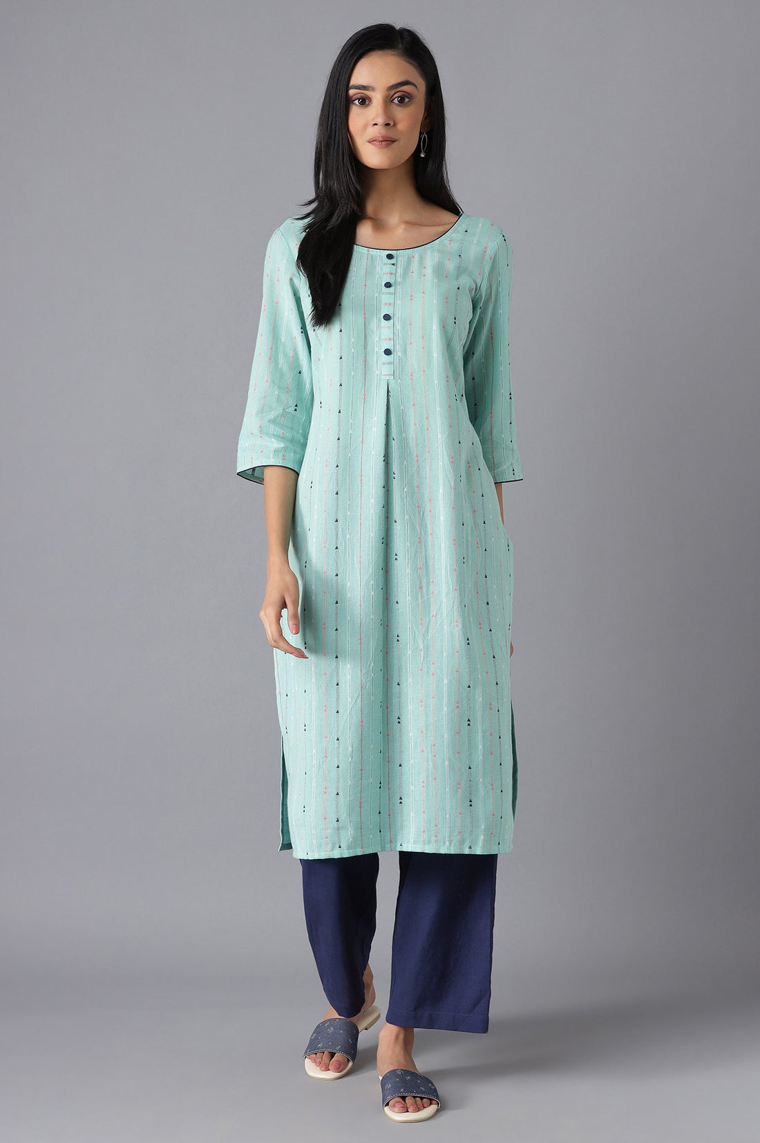 Green Casual kurta &amp; Palazzo Set