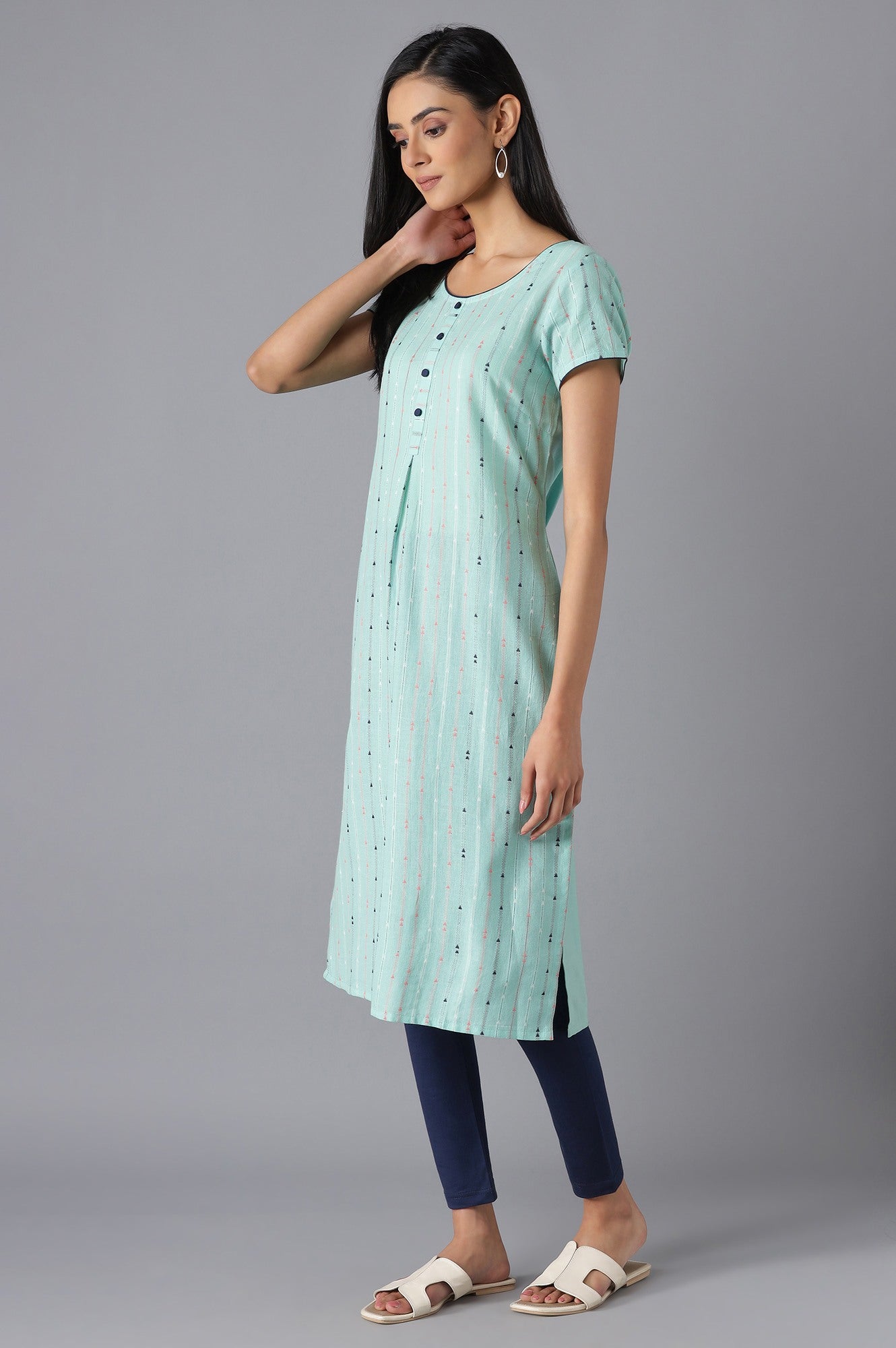 Green Casual kurta &amp; Palazzo Set